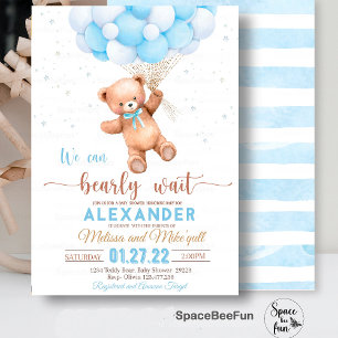 Teddy Bear Baby shower Invitation We Can Barly WA Kaart