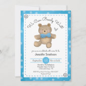 Teddy Bear Baby Shower Invitations (Devant)
