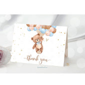 Teddy Bear Baby shower merci carte boîtier