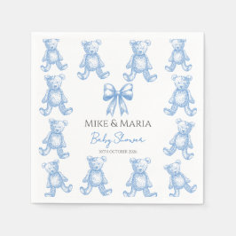 Teddy bear baby shower napkins servet