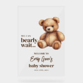 Teddy Bear Baby shower Nous pouvons attendre presq (Recto)