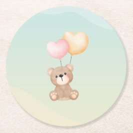 Teddy Bear Baby shower papier Onderzetter