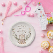 Teddy Bear Baby shower Papieren Bordje (Feest)