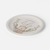 Teddy Bear Baby shower Papieren Bordje (Gekanteld)