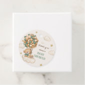 Teddy Bear Baby shower Sage Groen Bruin Dank u Bedankjes Labels (In situ)