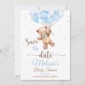 Teddy Bear Baby shower Save The Date We Can Barly Kaart (Voorkant)
