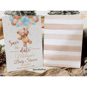 Teddy Bear Baby shower Save The Date We Can Barly Kaart