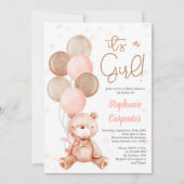 Teddy Bear Baby shower Uitnodiging (Voorkant)