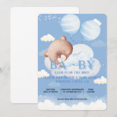 TEDDY BEAR BABY SHOWER UITNODIGING (Voorkant / Achterkant)