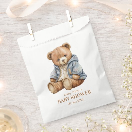 Teddy Bear Baby shower Uitnodiging kan nauwelijks  Bedankzakje (Geknipt)