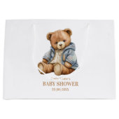 Teddy Bear Baby shower Uitnodiging kan nauwelijks  Groot Cadeauzakje (Voorkant)