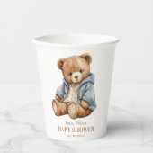 Teddy Bear Baby shower Uitnodiging kan nauwelijks  Papieren Bekers (Voorkant)