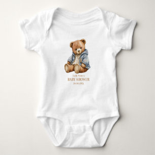 Teddy Bear Baby shower Uitnodiging kan nauwelijks  Romper