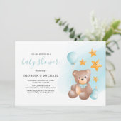 Teddy Bear Baby Shower-uitvindingen Kaart (Staand voorkant)