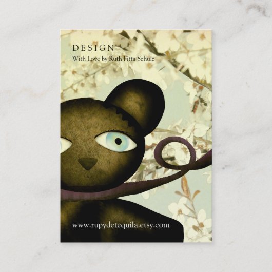 Teddy Bear  Baby shower Visitekaartje (Voorkant)