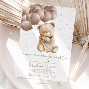 Teddy Bear Baby shower We kunnen bijna niet wachte Kaart