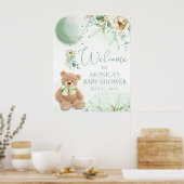 Teddy Bear Baby shower Welkomstteken Poster (Keuken)