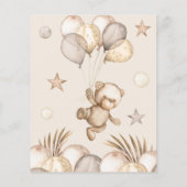 Teddy Bear Baby shower wenst Baby (Achterkant)