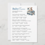 Teddy Bear Baby Trivia Boy Baby shower Carte de je (Devant)