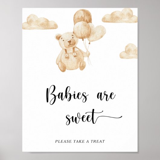 Teddy Bear baby's zijn zoet Poster (Voorkant)
