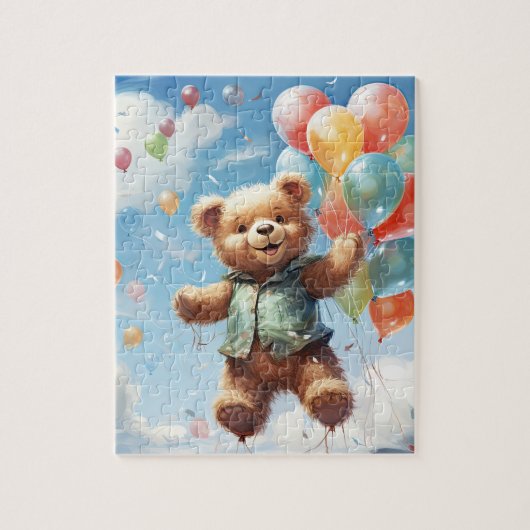 Teddy Bear ballon avontuur puzzel Legpuzzel (Verticaal)