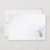 Teddy Bear Ballon Blauw Dank u Kaarten (Achterkant)