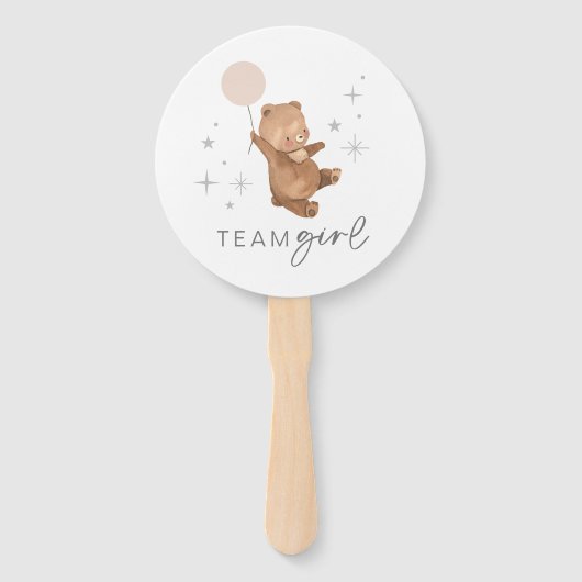 Teddy Bear ballon Geslacht Onthullen - Stemfan Handwaaier (Voorkant)