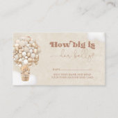 Teddy Bear Ballon Hoe groot is mama's buik Informatiekaartje (Voorkant)