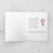 Teddy Bear Ballon PINK Zo dankbare Kaart (Binnen)