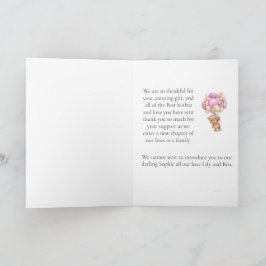 Teddy Bear-ballon zo dankbare Kaart