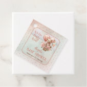 Teddy Bear Ballonnen Meisje Barly Wachten Baby sho Bedankjes Labels (In situ)