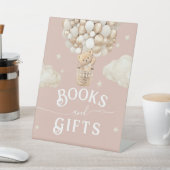 Teddy Bear Balloon Baby shower boek Reclamebord Met Voetstuk (Insitu)