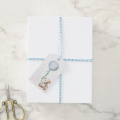 Teddy Bear Balloon Baby shower Dank u Label Cadeaulabel (Met Touw)