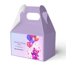 Teddy Bear Balloon Baby shower gunstbox