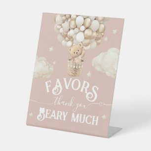 Teddy Bear Balloon Baby shower gunsten Reclamebord Met Voetstuk