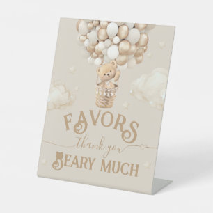 Teddy Bear Balloon Baby shower gunsten Reclamebord Met Voetstuk