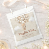 Teddy Bear Balloon Barly Wait Baby shower Bedankzakje (Geknipt)