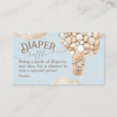 Teddy Bear Balloon Barly Wait Baby shower Daper Informatiekaartje (Voorkant)
