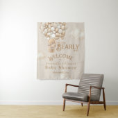 Teddy Bear Balloon Barly Wait Baby shower Welkom Wandkleed (In situ)