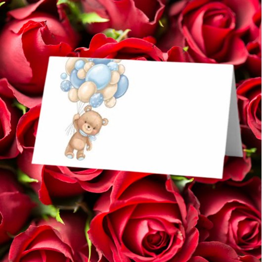 Teddy Bear Balloon Blue