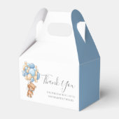 Teddy Bear Balloon Blue Favor Box Bedankdoosjes (Achterkant)