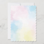 Teddy Bear Balloon Clouds Beary First Birthday Kaart (Achterkant)