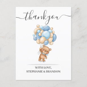Teddy Bear Balloon Hartelijk dank Briefkaart