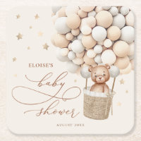 Teddy Bear Balloon Neutral Barly Wait Baby shower