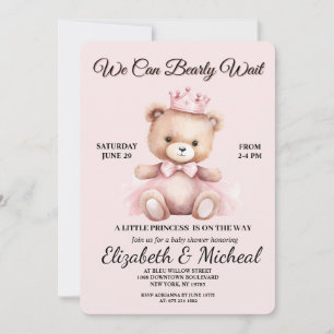 Teddy Bear Balloon Thème Baby shower Invitation