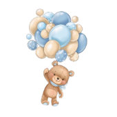 Teddy Bear Balloon White Blue Coffee Mok