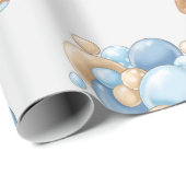 Teddy Bear Balloon Wrapping Paper Cadeaupapier (Rol Hoek)