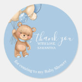 Teddy Bear Balloons Hartelijk dank Ronde Sticker (Voorkant)