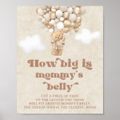Teddy Bear Balloons Hoe groot is mama's buik Poster (Voorkant)