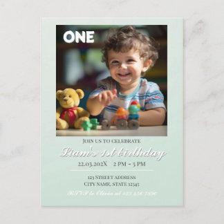 Teddy Bear Balloons Kinder Foto Birthday Briefkaart